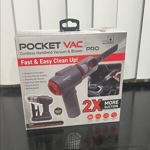 Pro Cordless Handheld Vacuum & Blower - Black and Red